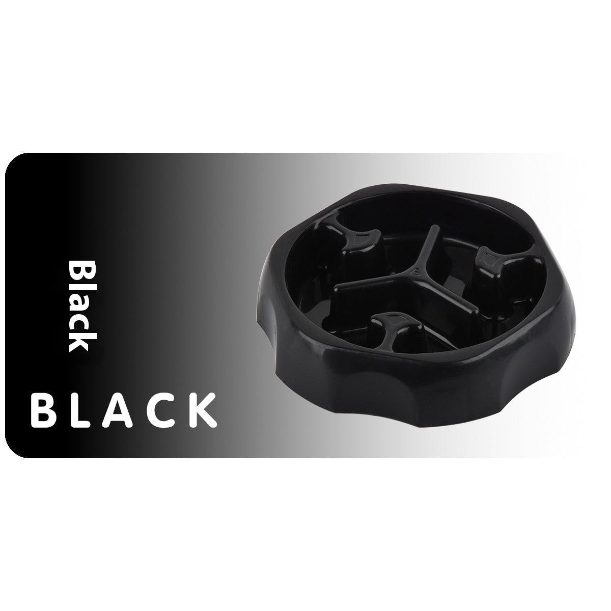 Round Slow Feeding Bowl Pet Supplies Slow Food Basin Black