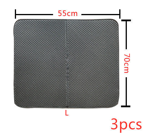 Double Layer Litter Cat Bed Pads Pet Cat Litter Mat Trapping Pets Litter Box Mat Pet Product Bed For Cats House Clean Mat L3PC Grey