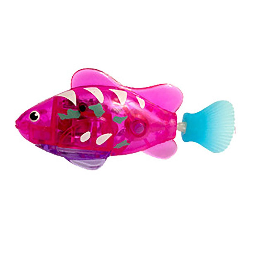 Led Light Swimmer: Interactive Pet Fish Electronic Cat Toys With Grass Red