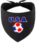 USA Soccer Pet Bandana Black