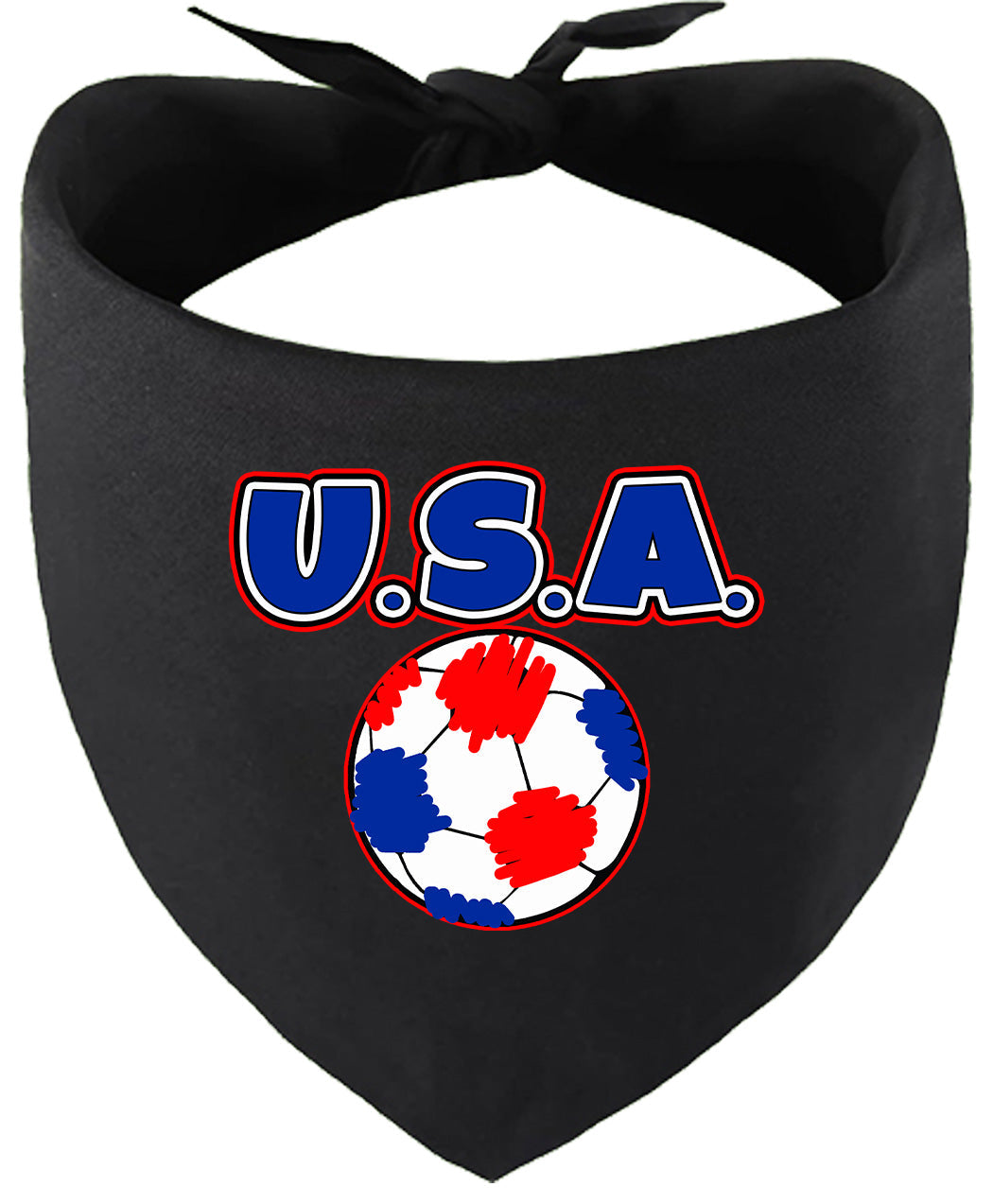 USA Soccer Pet Bandana Black