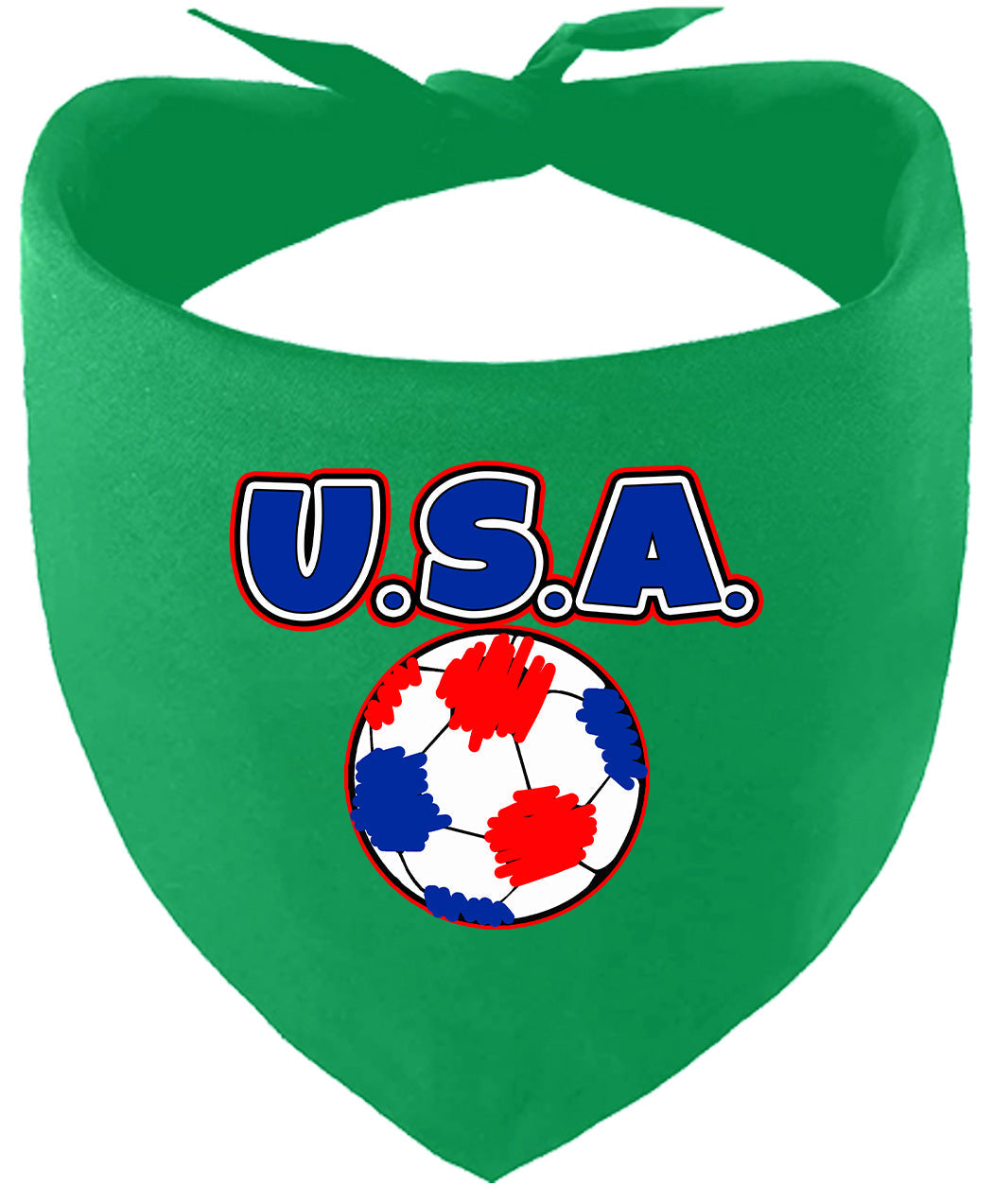 USA Soccer Pet Bandana Emerald Green