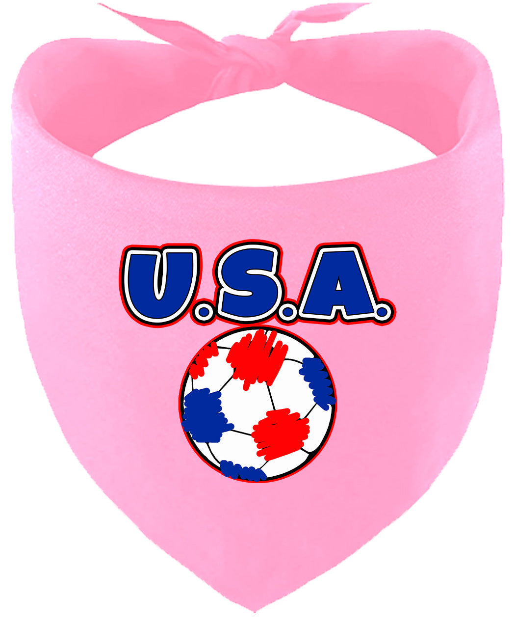 USA Soccer Pet Bandana Light Pink