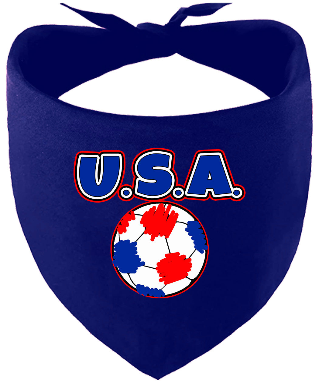 USA Soccer Pet Bandana Navy Blue