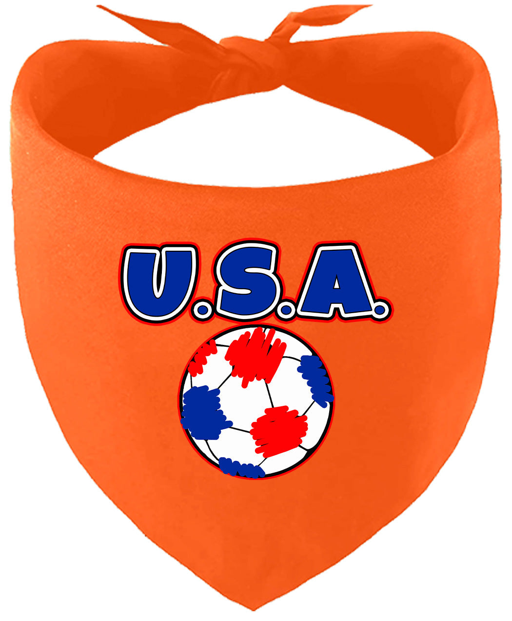 USA Soccer Pet Bandana Orange