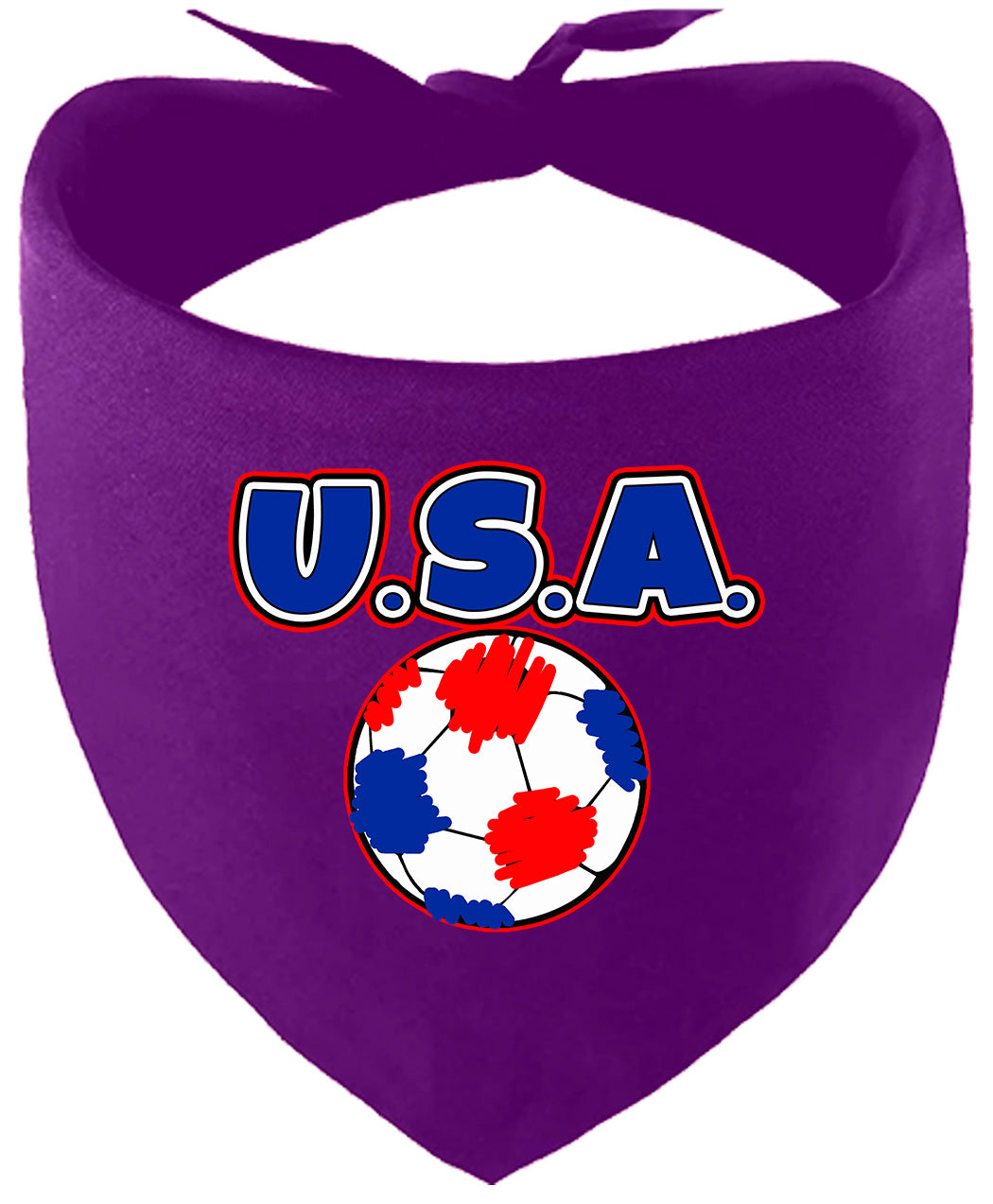 USA Soccer Pet Bandana Purple