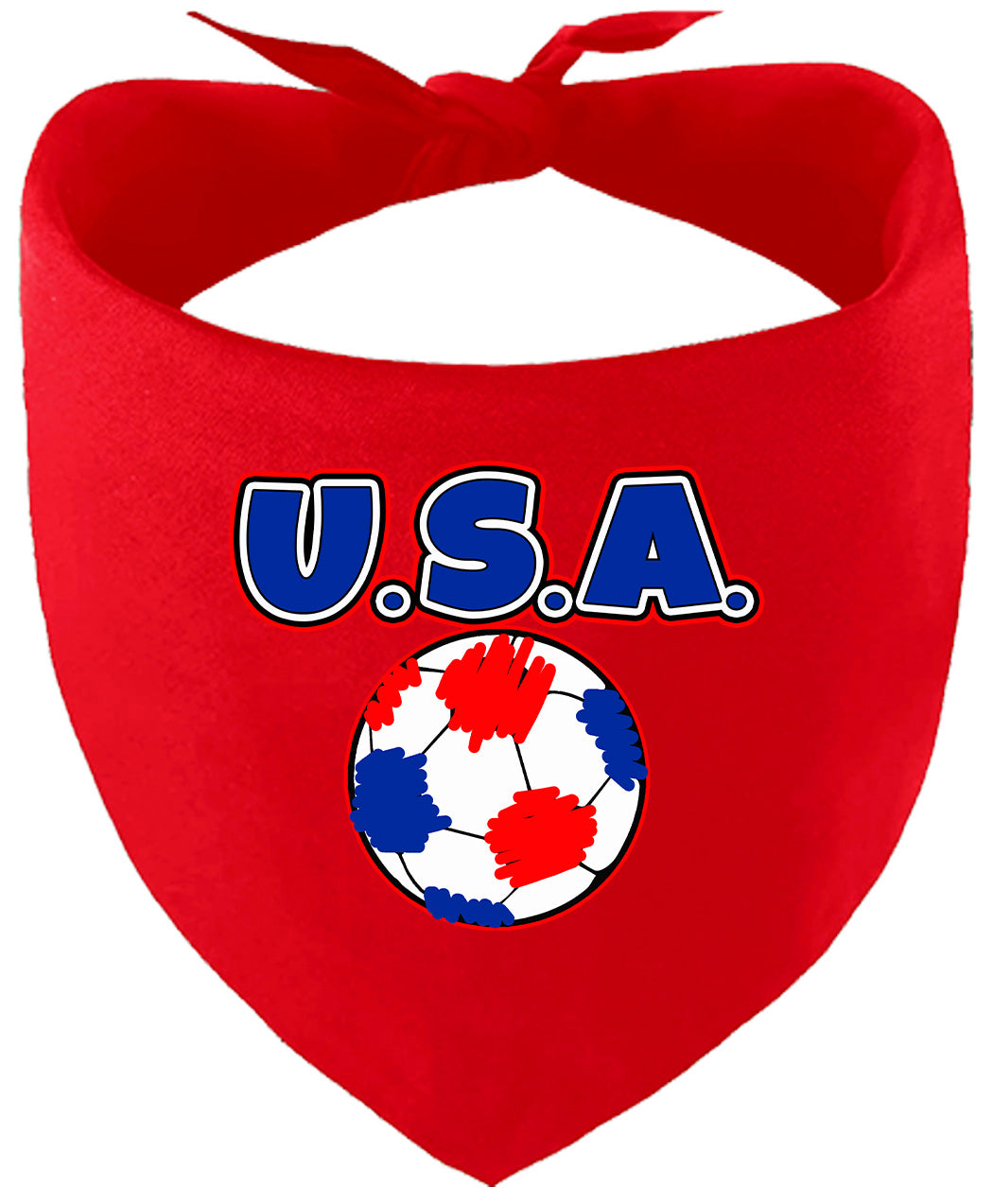 USA Soccer Pet Bandana Red