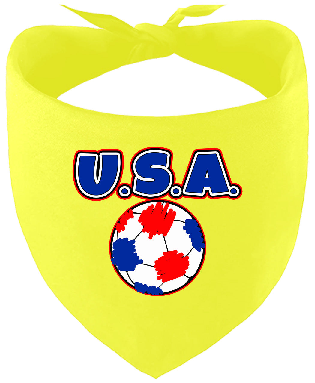 USA Soccer Pet Bandana Yellow