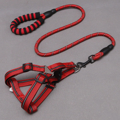 Pet Supplies Dog Leash Dog Leash Chest Harness Red
