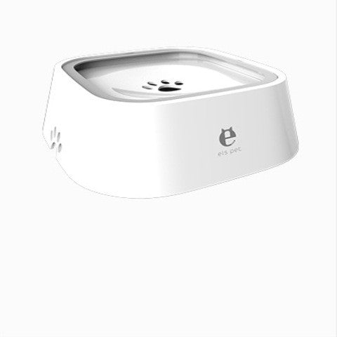 1.5L Cat Dog Water Bowl Carried Floating Bowl Anti-Overflow Slow Water Feeder Dispenser Pet Fountain ABS&PP Dog Supplies White
