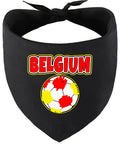 Belgium Soccer Pet Bandana Black