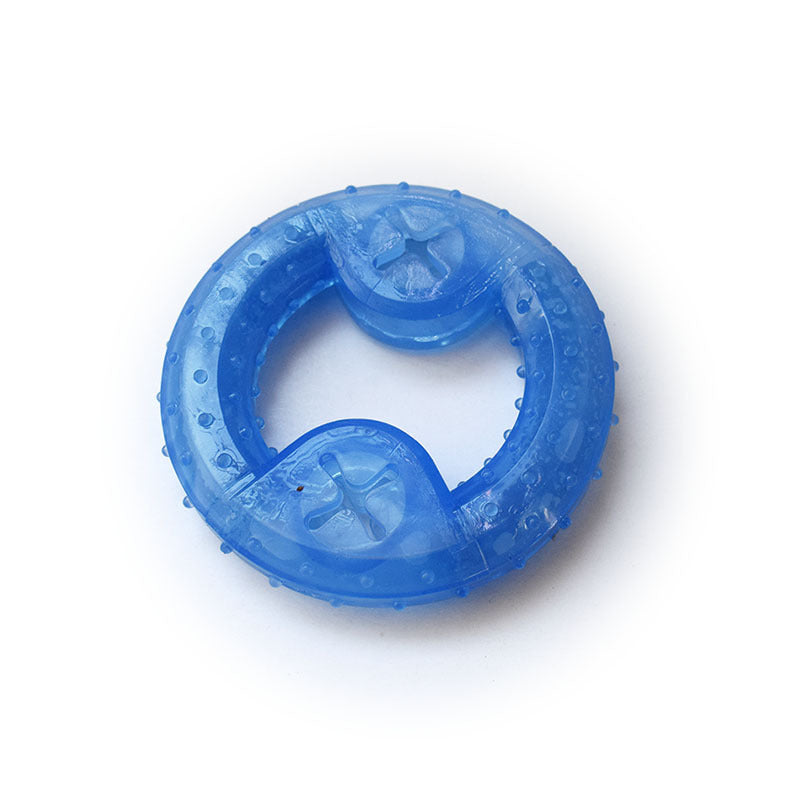 Dog Cooling Toy Puppy Teething Ring Freeze Dogs Chew Toy For Summer Tough Durable Pet Toys Frisbee type