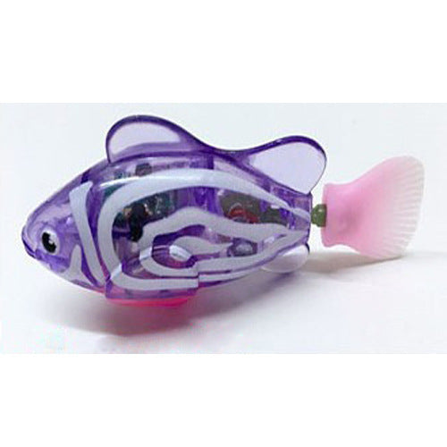 Cat Interactive Electric Fish Water Toy For Indoor Play Swimming Robot Fish Toys For Cat Dog Pet Baby Swimmer Bath Robofish Toys Striped purple 1PC