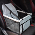 Dog Safety Mesh Travel Carrier Basket Grey
