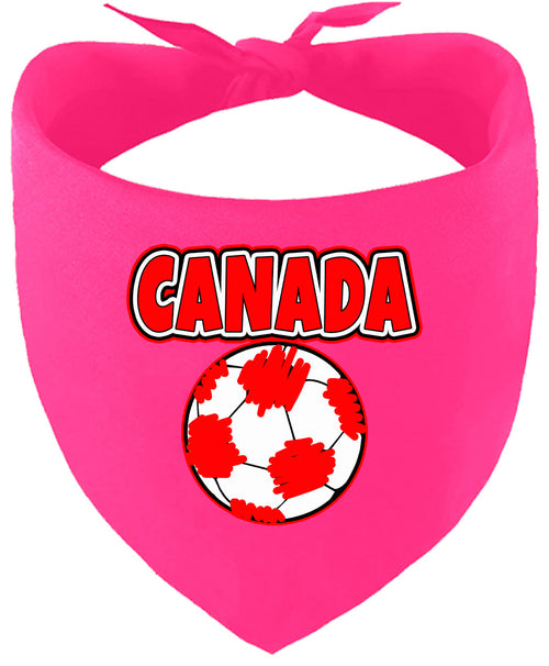 Canada Soccer Pet Bandana Bright Pink