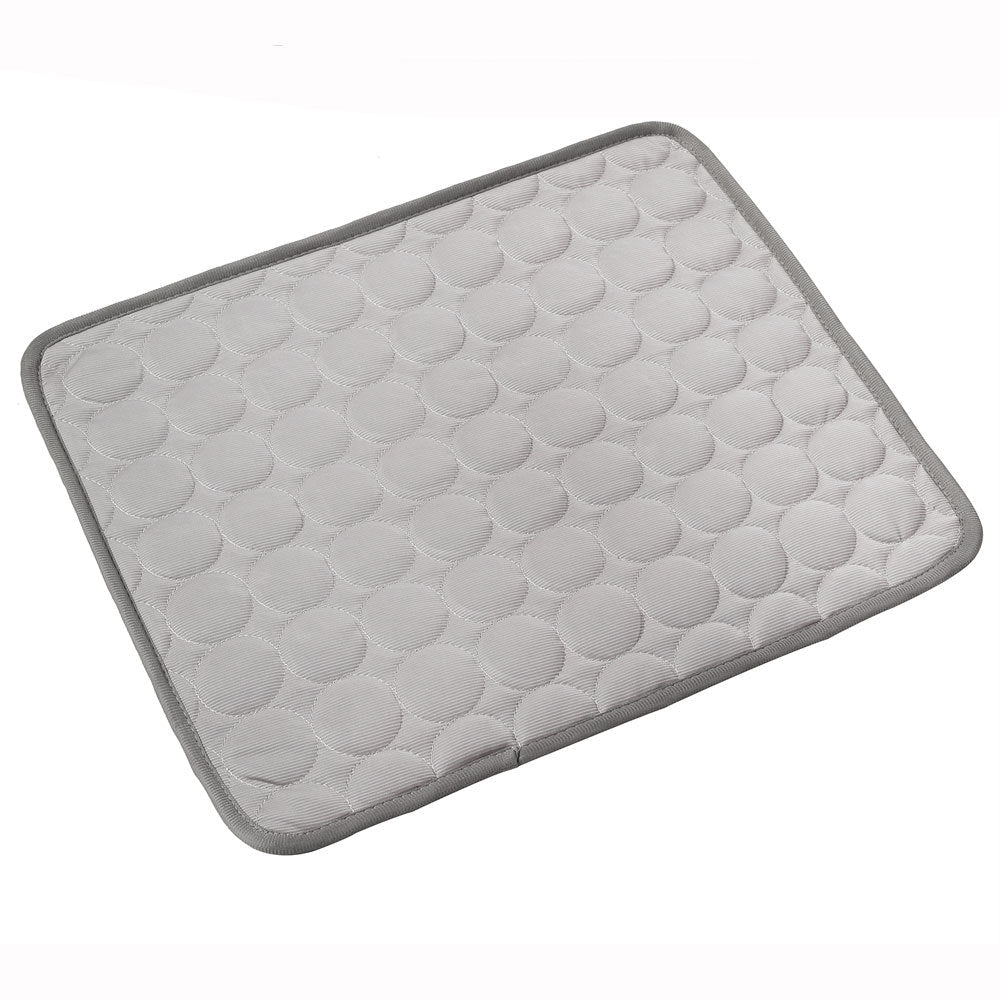 Pet Dog Cat Ice Silk Cold Nest Pad For Cooling In Summer Gray