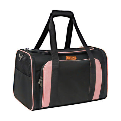 New Pet Supplies Small Pet Bag Cat Bag Expandable Pet Outing Carrying Bag Breathable Big Cat Bag Black pink