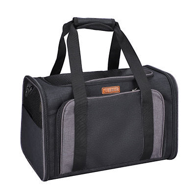 New Pet Supplies Small Pet Bag Cat Bag Expandable Pet Outing Carrying Bag Breathable Big Cat Bag Dark Grey