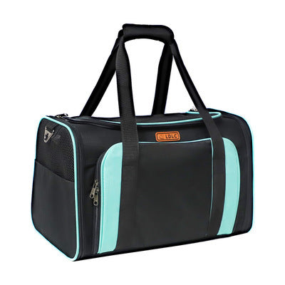 New Pet Supplies Small Pet Bag Cat Bag Expandable Pet Outing Carrying Bag Breathable Big Cat Bag Black green