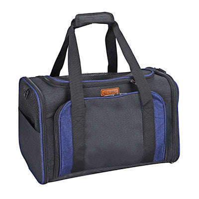 New Pet Supplies Small Pet Bag Cat Bag Expandable Pet Outing Carrying Bag Breathable Big Cat Bag Dark Blue