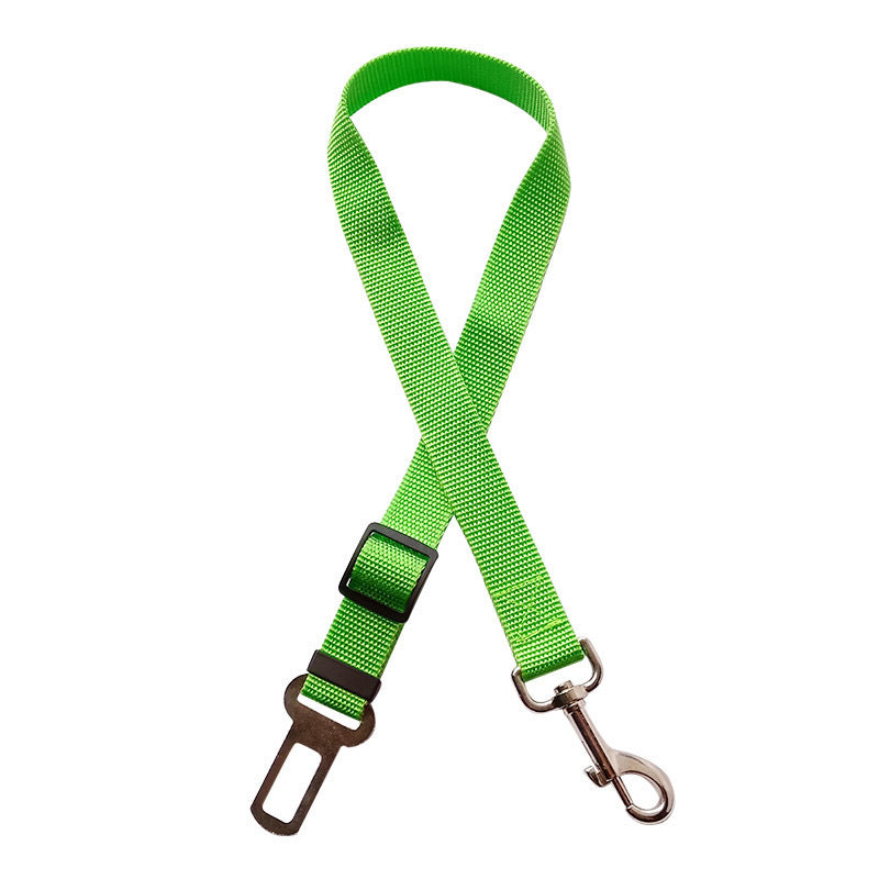 Adjustable Pet Cat Dog Car Seat Belt Pet Seat Vehicle Dog Harness Lead Clip Safety Lever Traction Dog Collars Dogs Accessoires Pets Products Green