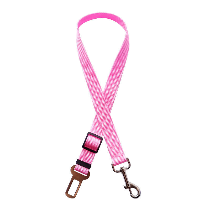 Adjustable Pet Cat Dog Car Seat Belt Pet Seat Vehicle Dog Harness Lead Clip Safety Lever Traction Dog Collars Dogs Accessoires Pets Products Pink