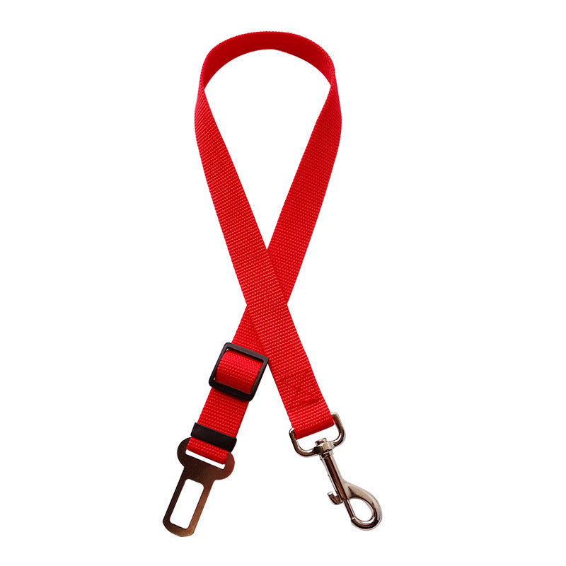 Adjustable Pet Cat Dog Car Seat Belt Pet Seat Vehicle Dog Harness Lead Clip Safety Lever Traction Dog Collars Dogs Accessoires Pets Products Red