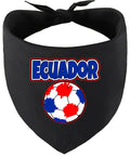 Ecuador Soccer Pet Bandana Black