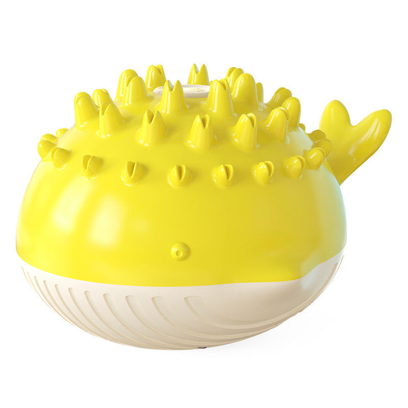 Pets Supplies Factory Amazon Hot Summer Electric Water Floating Swimming Bathing Water Spray Dog Toy Yellow 3