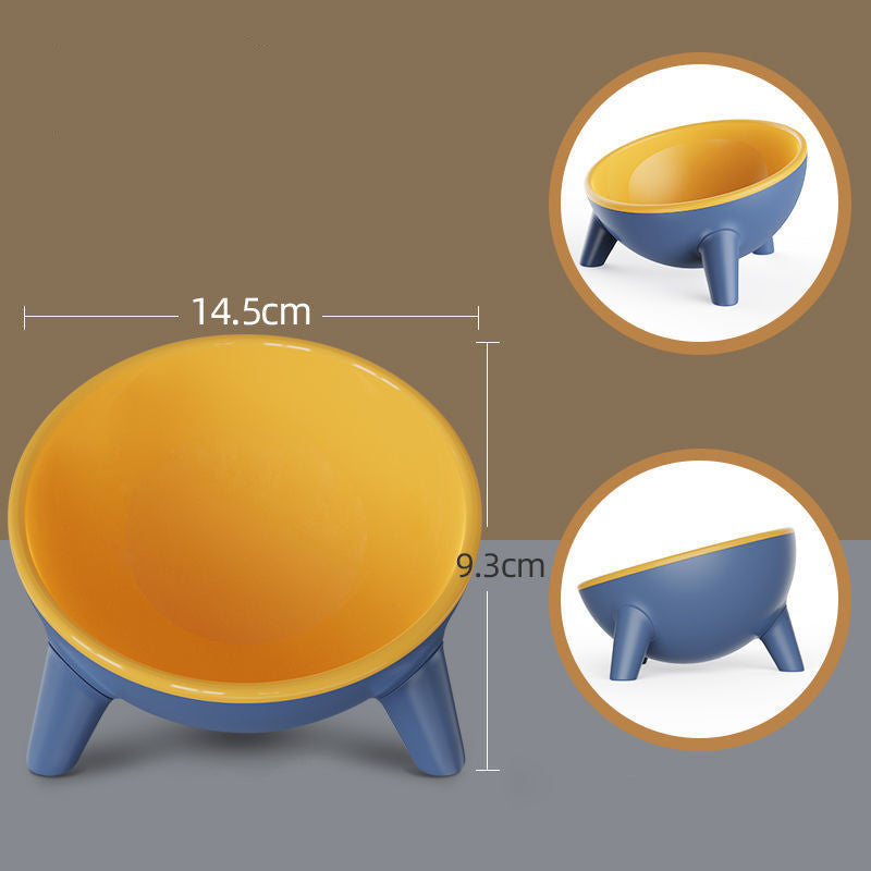 Cat Dog Bowl With Stand Pet Feeding Food Bowls Dogs Bunny Rabbit Nordic Color Feeder Product Supplies Pet Accessories Rock Yellow