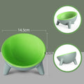 Cat Dog Bowl With Stand Pet Feeding Food Bowls Dogs Bunny Rabbit Nordic Color Feeder Product Supplies Pet Accessories Moff green