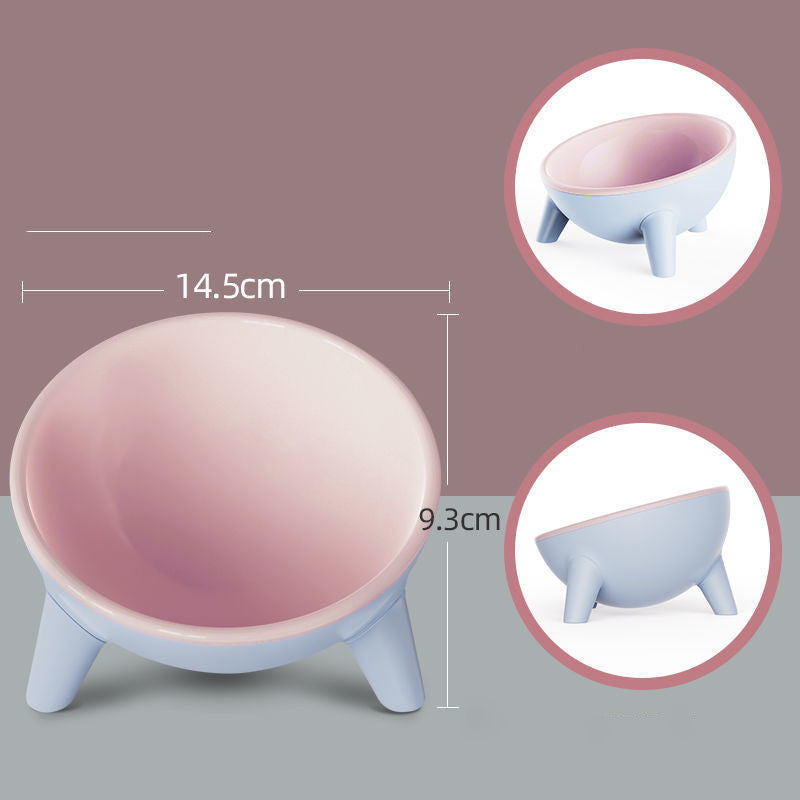 Cat Dog Bowl With Stand Pet Feeding Food Bowls Dogs Bunny Rabbit Nordic Color Feeder Product Supplies Pet Accessories Pink