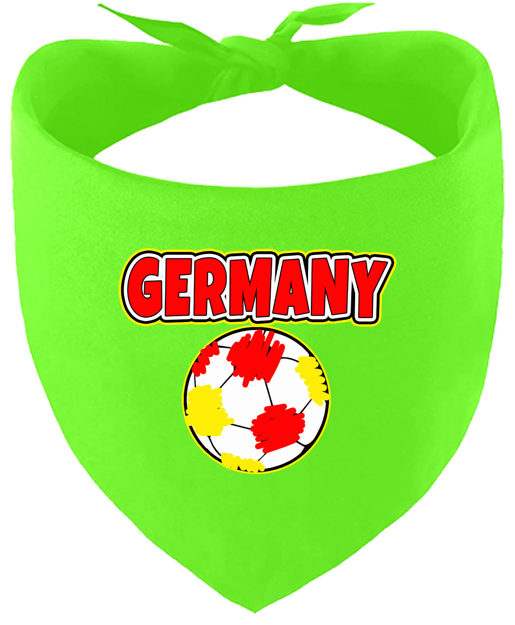 Germany Soccer Pet Bandana Lime Green
