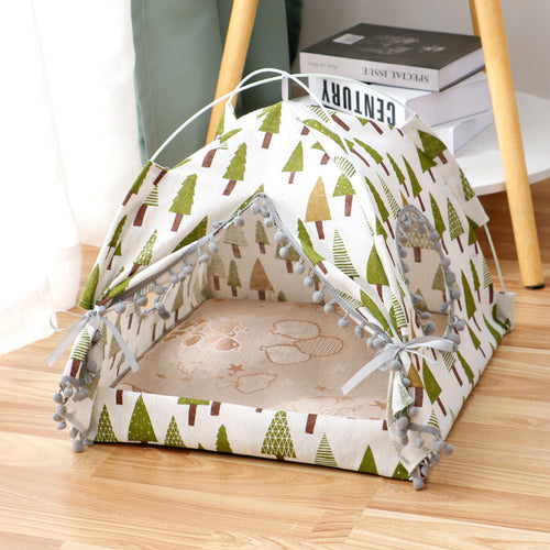 Cat Tent House — Enclosed Pet Bed for Cats