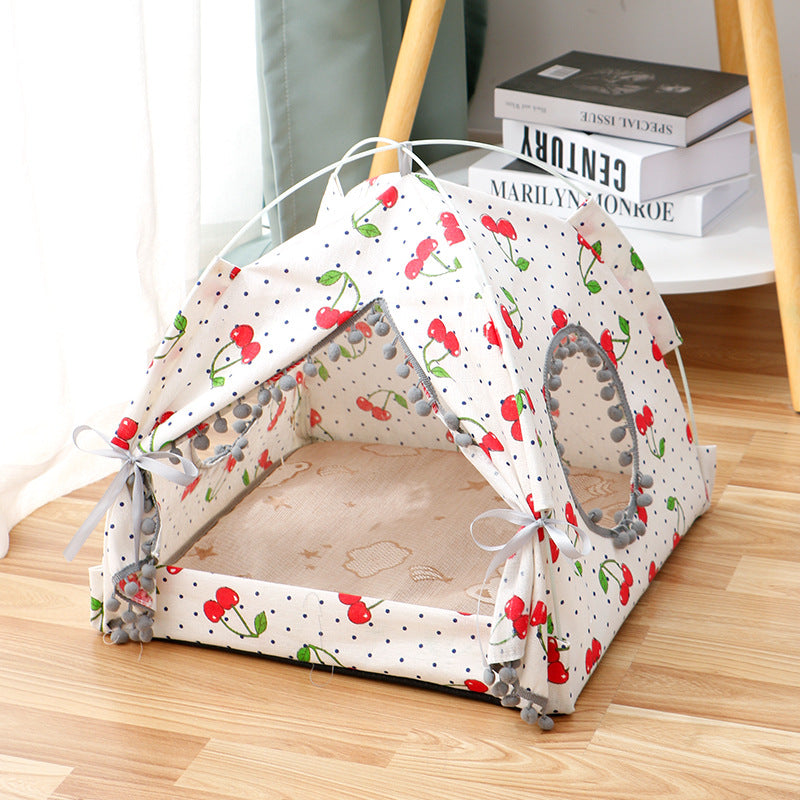 Cat Tent House — Enclosed Pet Bed for Cats