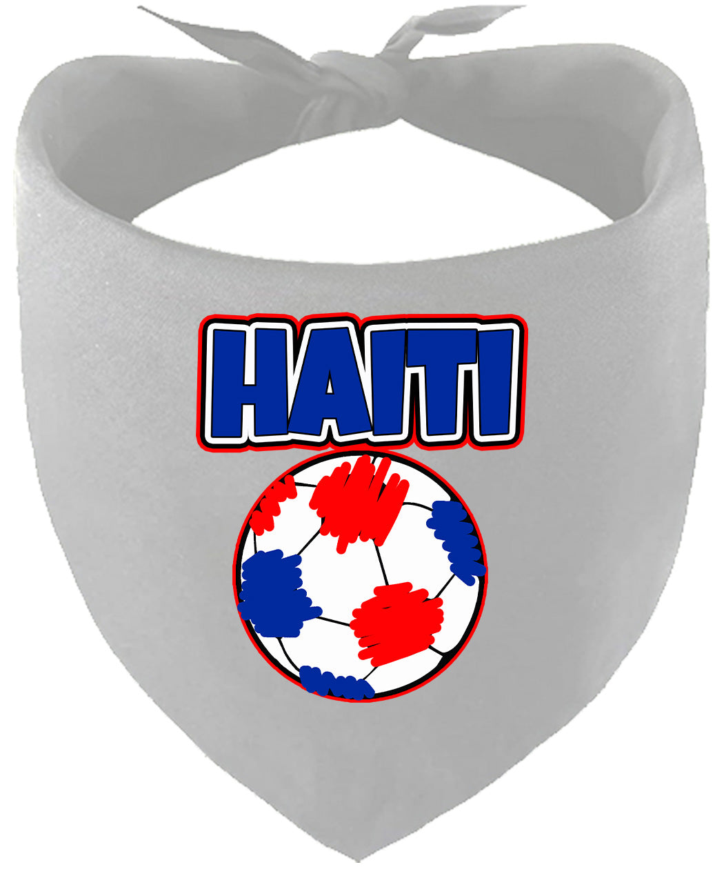 Haiti Soccer Pet Bandana Grey