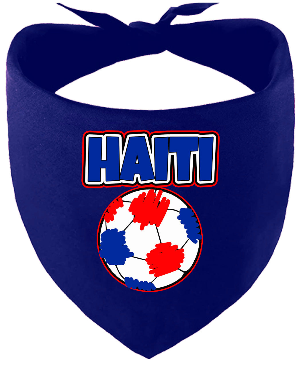 Haiti Soccer Pet Bandana Navy Blue