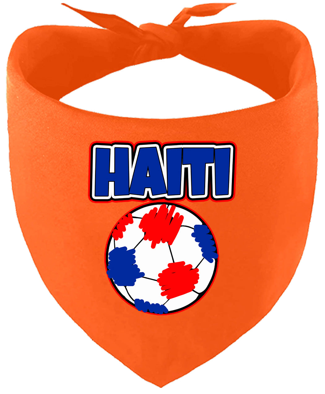 Haiti Soccer Pet Bandana Orange