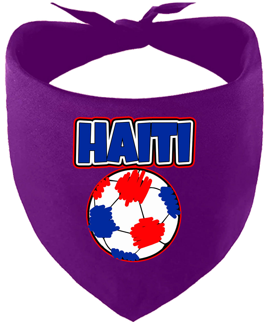 Haiti Soccer Pet Bandana Purple