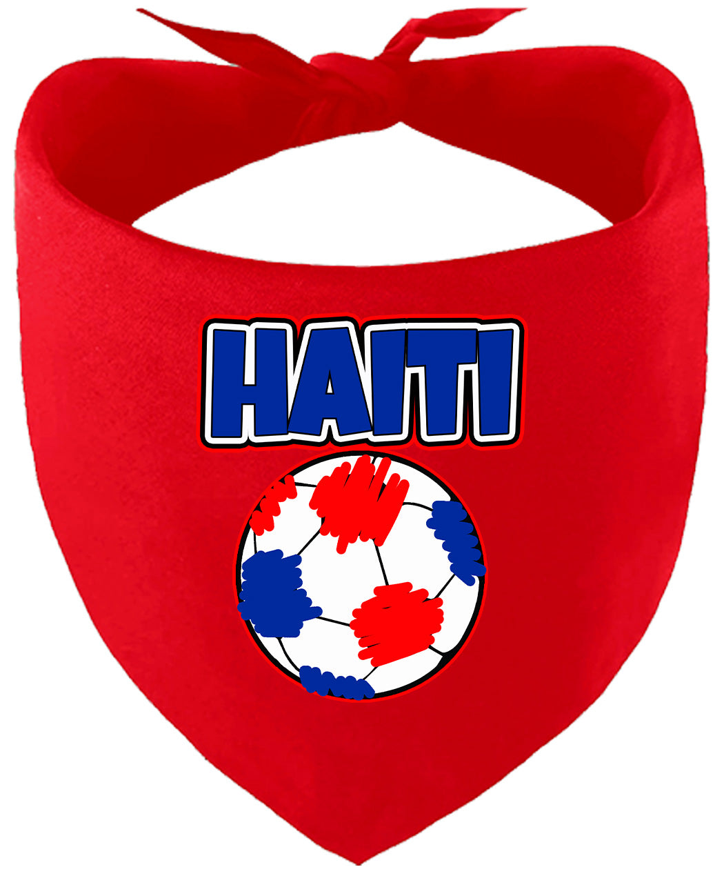 Haiti Soccer Pet Bandana Red