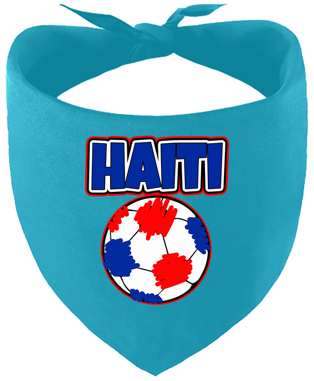 Haiti Soccer Pet Bandana Turquoise