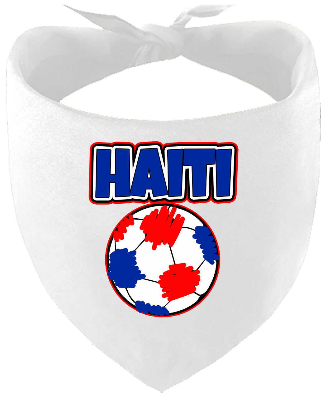 Haiti Soccer Pet Bandana White
