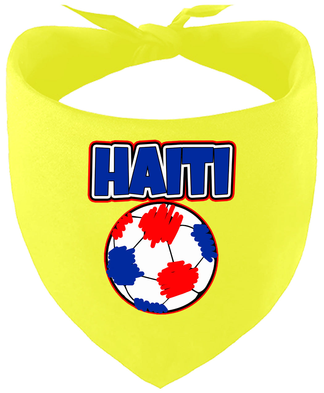 Haiti Soccer Pet Bandana Yellow