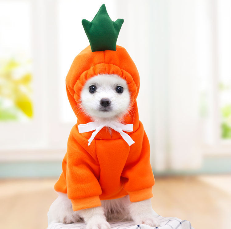 Cute Fruit Dog Clothes For Small Dogs Hoodies Winter Warm Fleece Pet Clothing Puppy Cat Costume Coat For French Chihuahua Outfit 3 Style