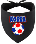 Korea Soccer Pet Bandana Black