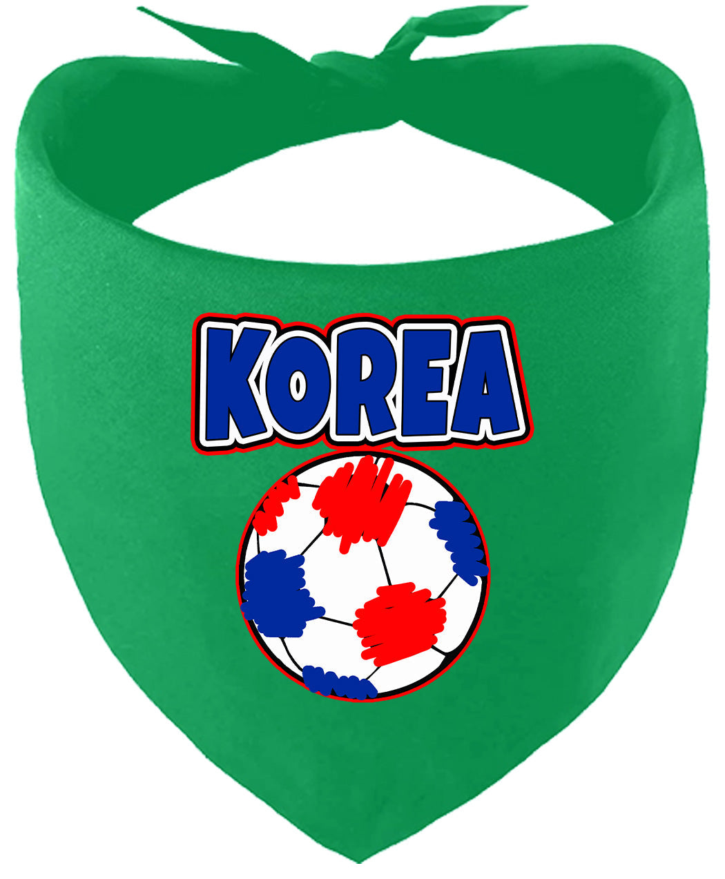 Korea Soccer Pet Bandana Emerald Green