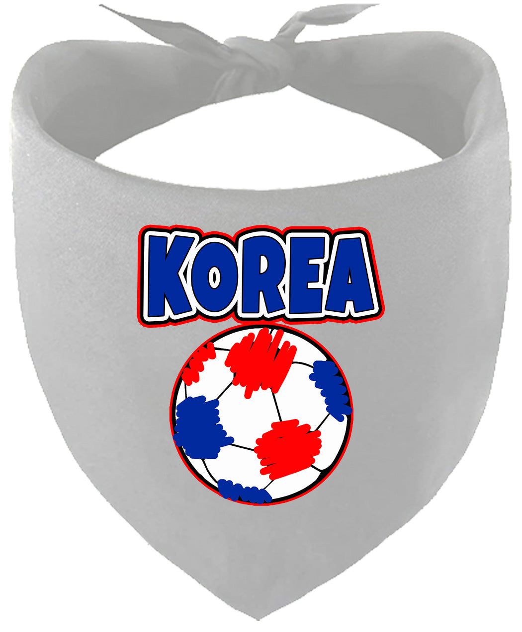 Korea Soccer Pet Bandana Grey