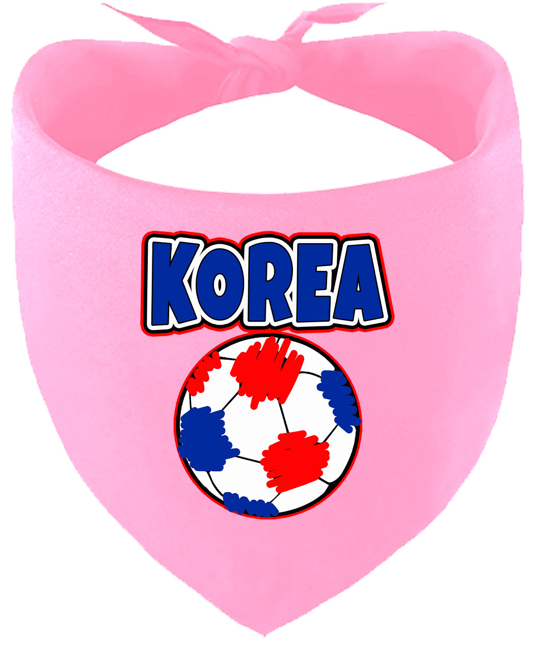Korea Soccer Pet Bandana Light Pink