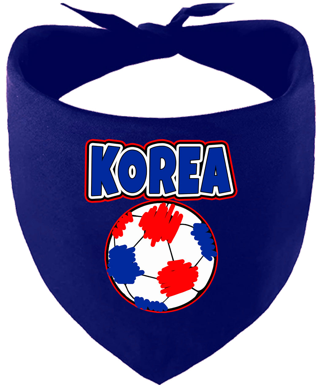Korea Soccer Pet Bandana Navy Blue