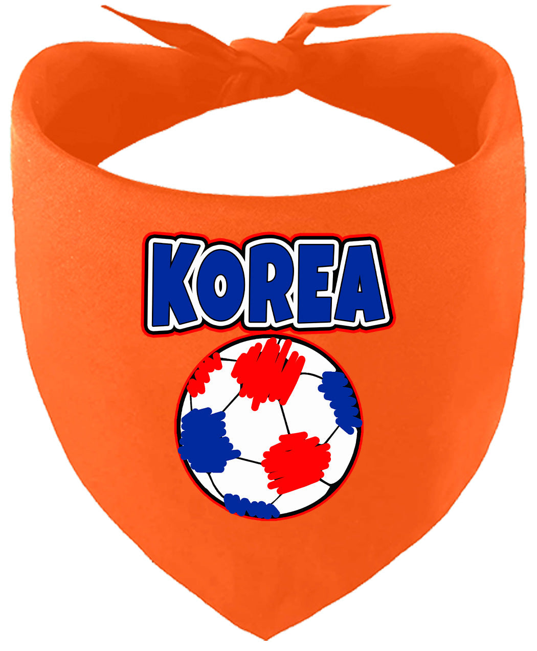 Korea Soccer Pet Bandana Orange